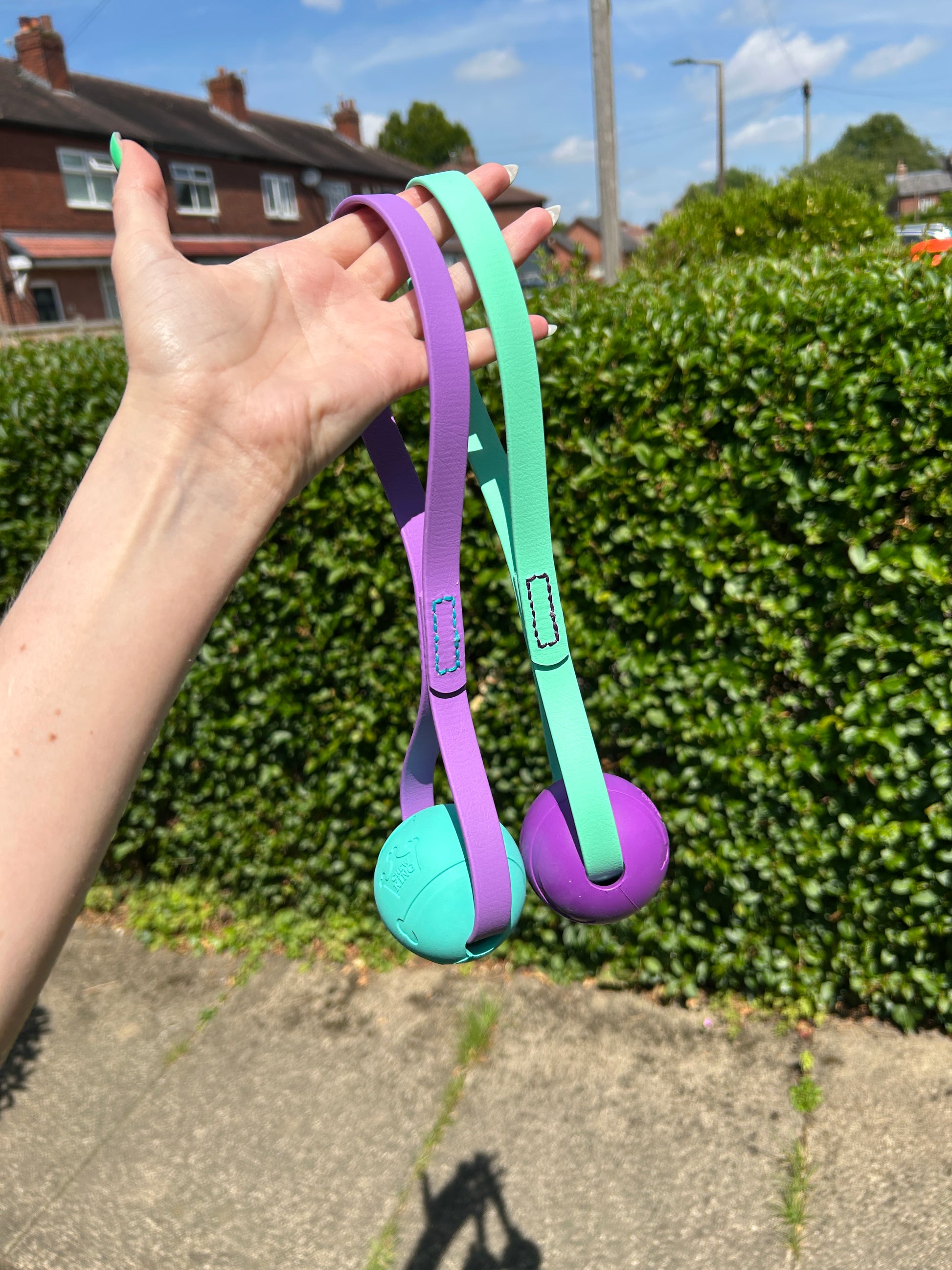 Chew King Tug Ball with Biothane Handle