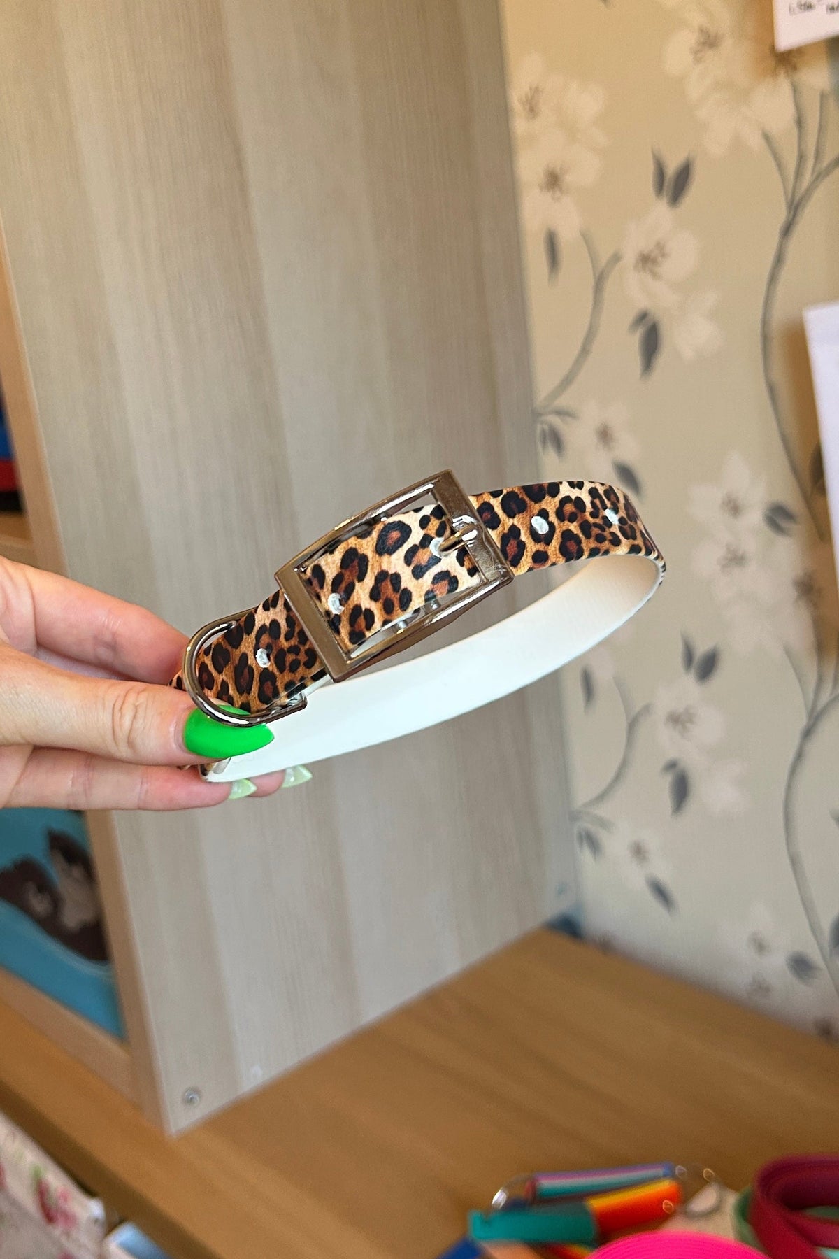 Leopard Print Biothane Collar