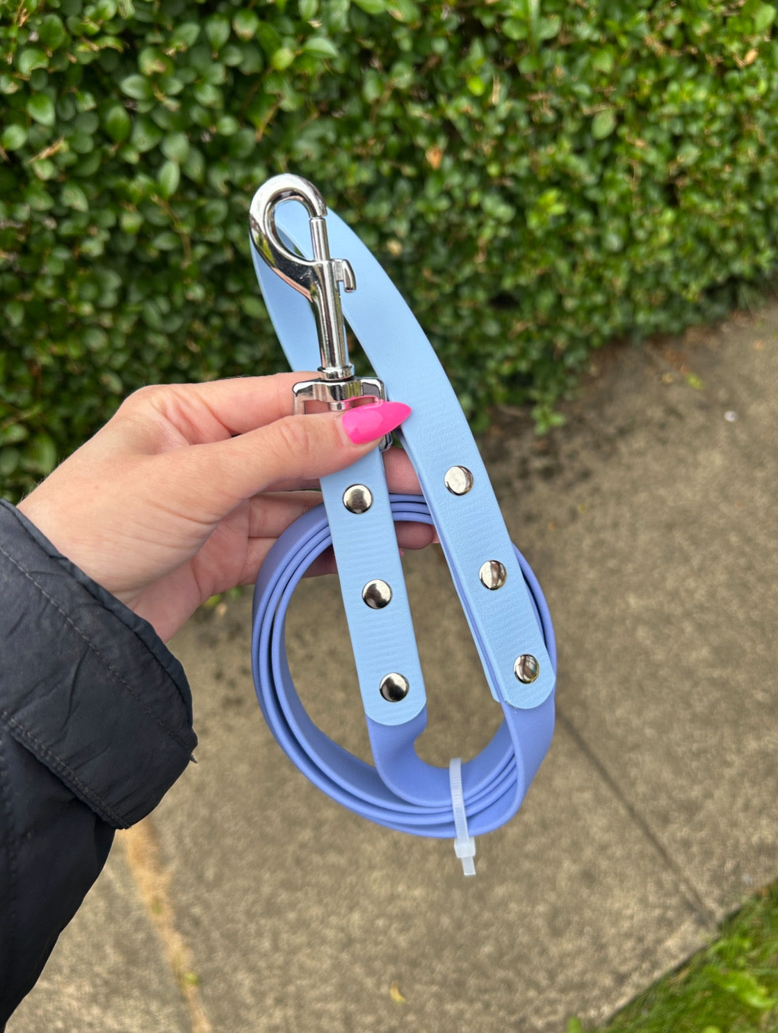 Two Tone Biothane Lead in Periwinkle and Polar Blue
