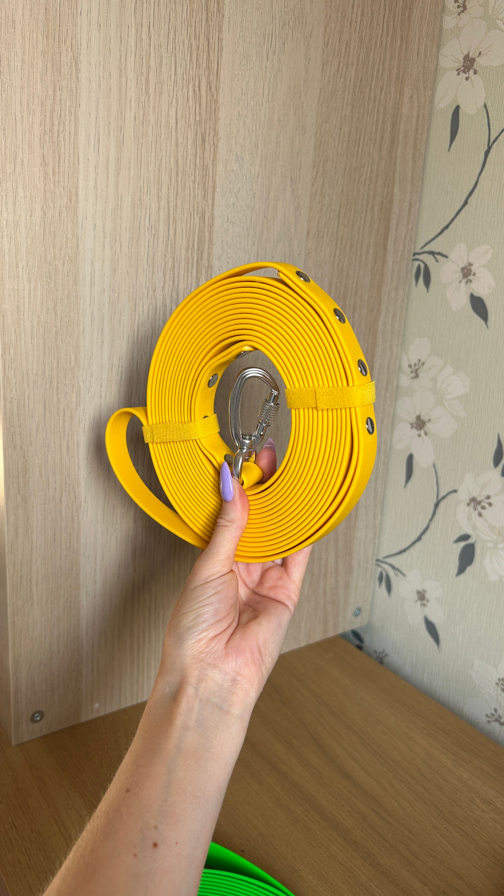 5m Long Line Dog Lead in Warm Yellow