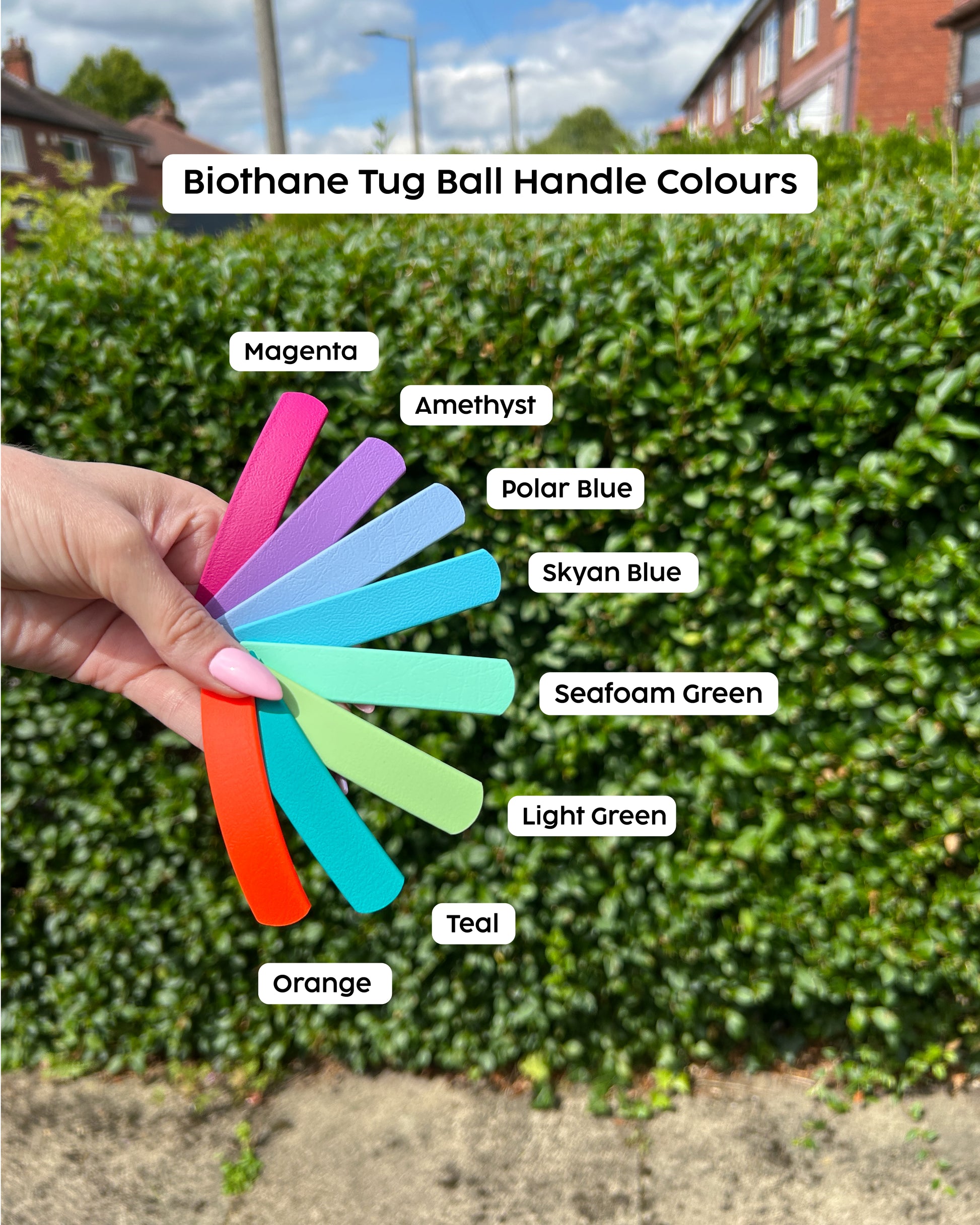 Chew King Tug Ball with Biothane Handle